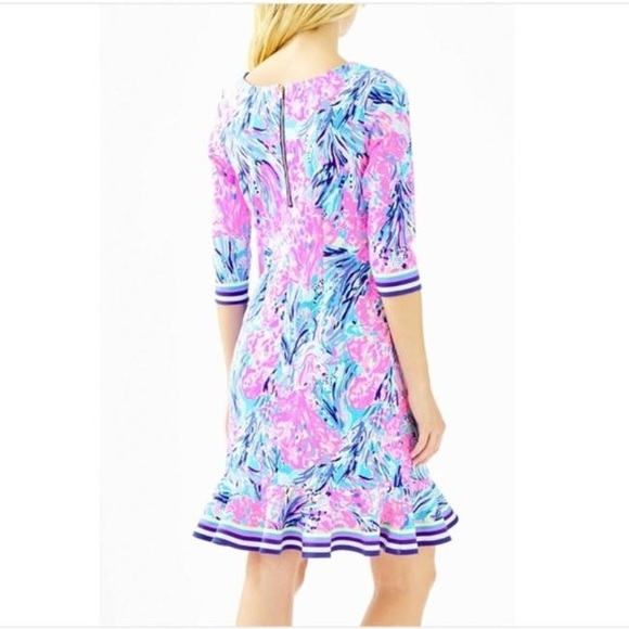 NWT Lilly Pulitzer Reem Dress Periwinkle Fan Sea - Picture 2 of 6